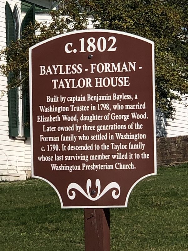 Bayless-Forman-Taylor House Marker image. Click for full size.