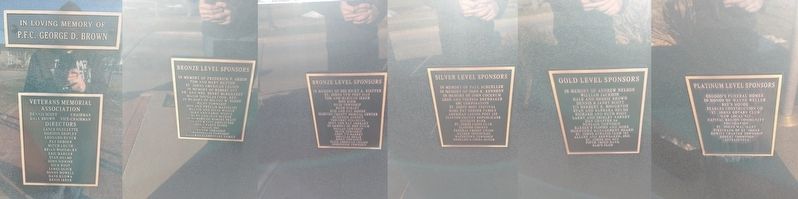 Donation Plaques on the backs of the memorial stones image. Click for full size.