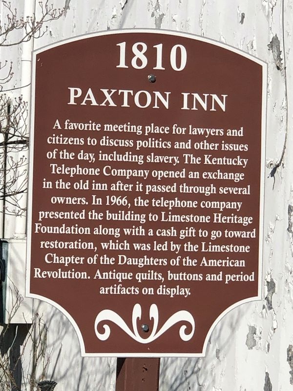 Paxton Inn Marker image. Click for full size.