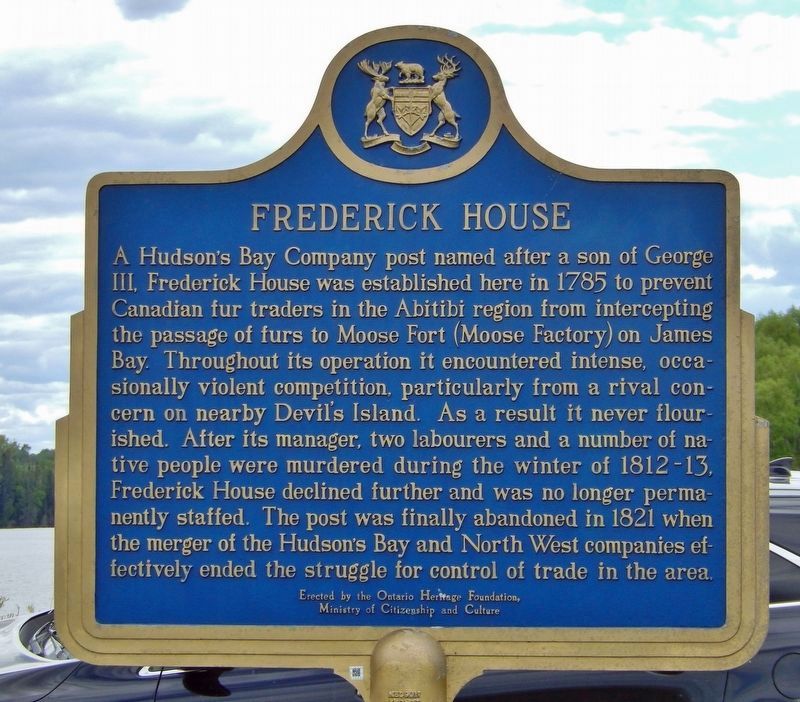 Frederick House Marker (<i>north side • English</i>) image. Click for full size.