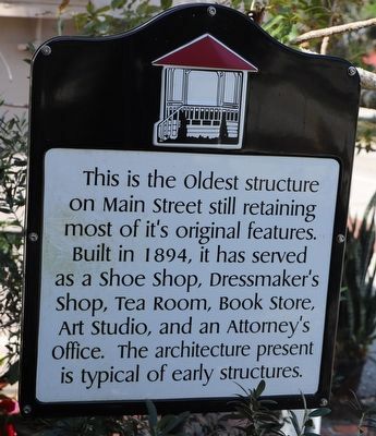 Oldest Structure on Main Street Marker image. Click for full size.