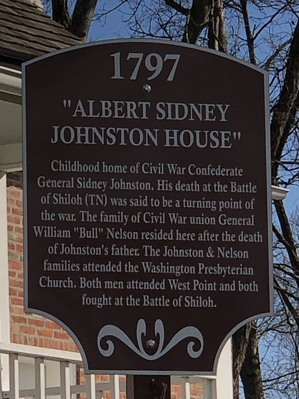 "Albert Sidney Johnston House" Marker image. Click for full size.