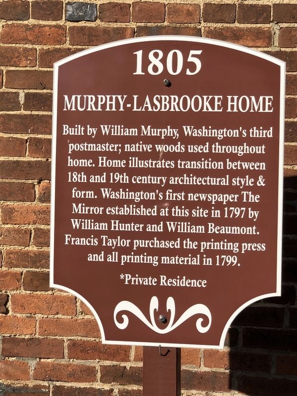 Murphy-Lasbrooke Home Marker image. Click for full size.