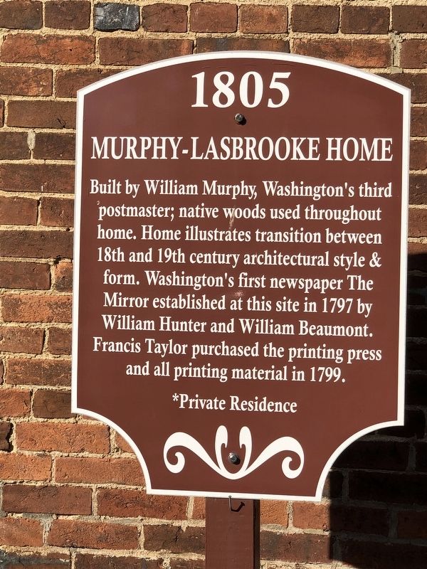 Murphy-Lasbrooke Home Marker image. Click for full size.