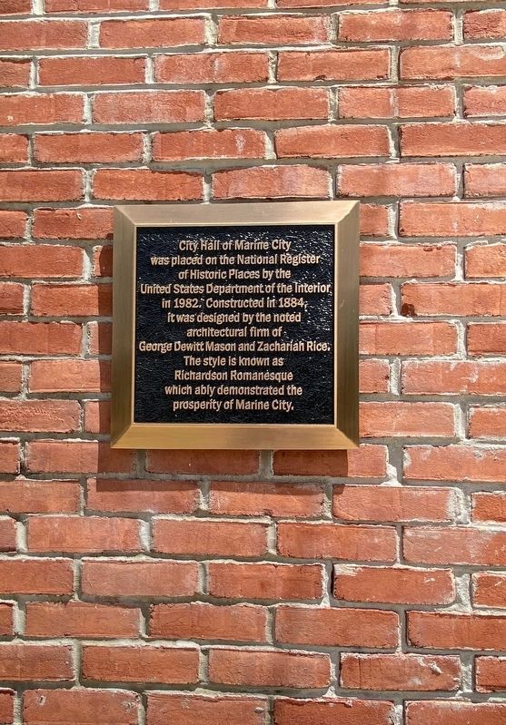 City Hall of Marine City Marker image. Click for full size.
