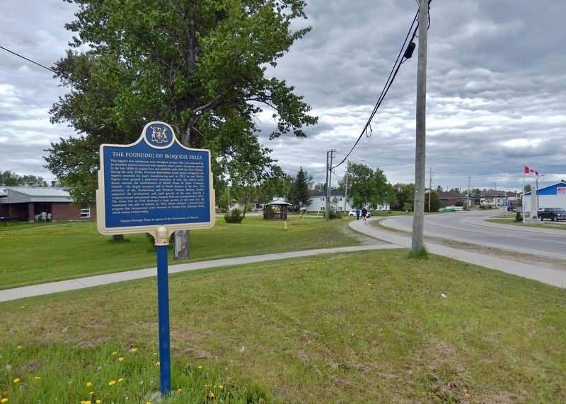 The Founding of Iroquois Falls Marker image. Click for full size.