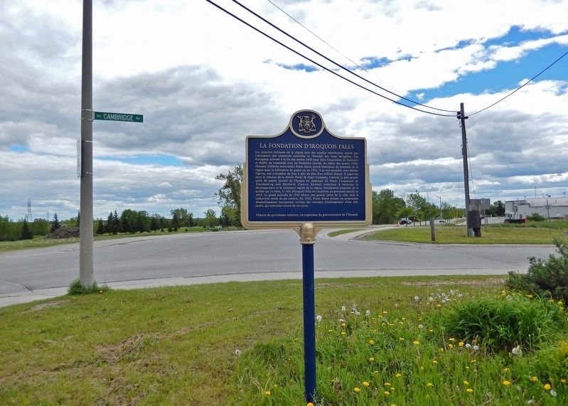 La fondation d'Iroquois Falls Marker image. Click for full size.