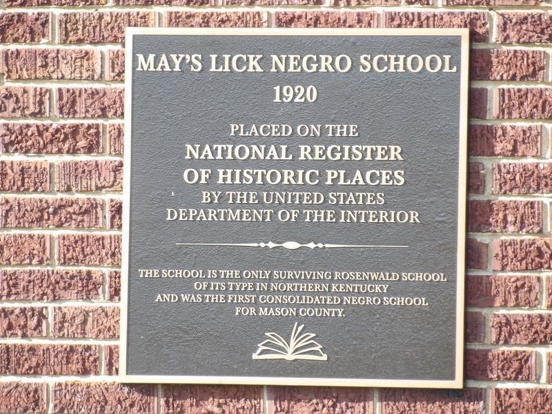 May's Lick Negro School Marker image. Click for full size.