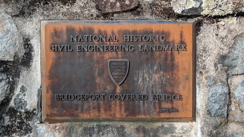National Historic Civil Engineering Landmark - Bridgeport Covered Bridge image. Click for full size.