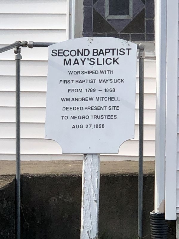 Second Baptist May's Lick Marker image. Click for full size.