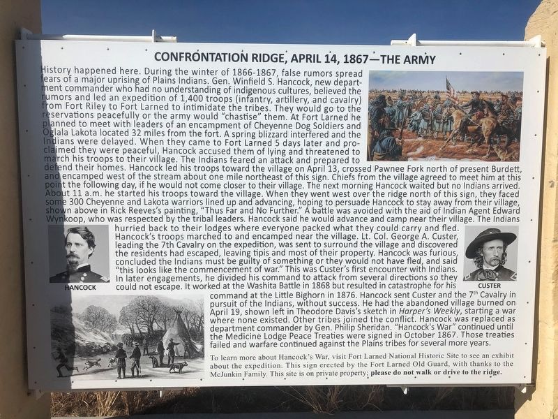 Confrontation Ridge Marker. Click for full size. Confrontation Ridge Marker image. Click for full size.