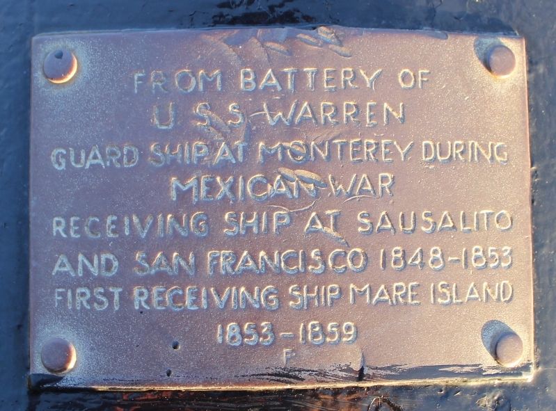 USS Warren Cannon Marker. Click for full size. USS Warren Cannon Marker image. Click for full size.