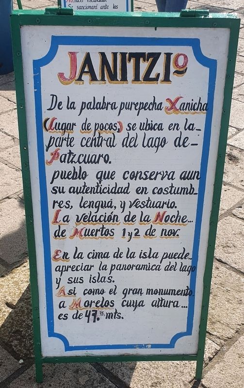 Monument to Morelos / Janitzio Marker. Click for full size. Monument to Morelos / Janitzio Marker image. Click for full size.