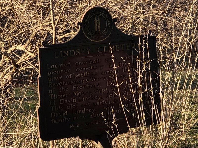 Lindsey Cemetery side of marker image. Click for full size.