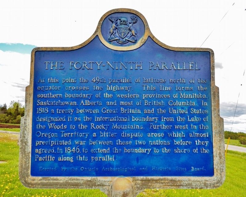 The Forty-Ninth Parallel Marker image. Click for full size.