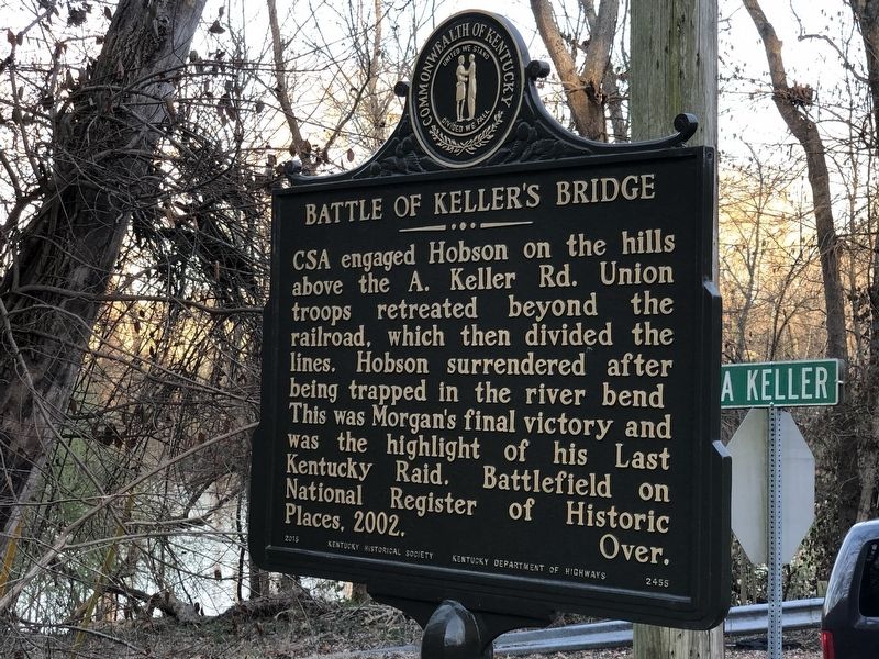 Battle of Keller''s Bridge Marker, Side Two image. Click for full size.