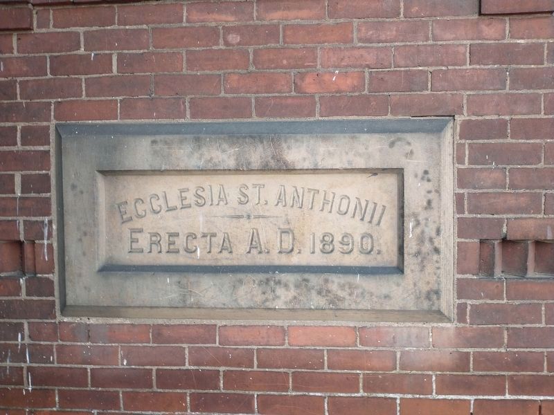 St. Anthony Church Cornerstone image. Click for full size.