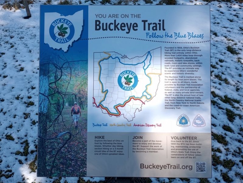 You Are On The Buckeye Trail Marker image. Click for full size.