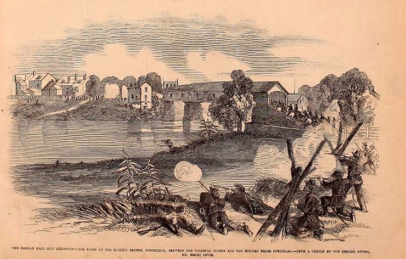 Civil War in Cynthiana, Kentucky Marker detail (original) image. Click for full size.