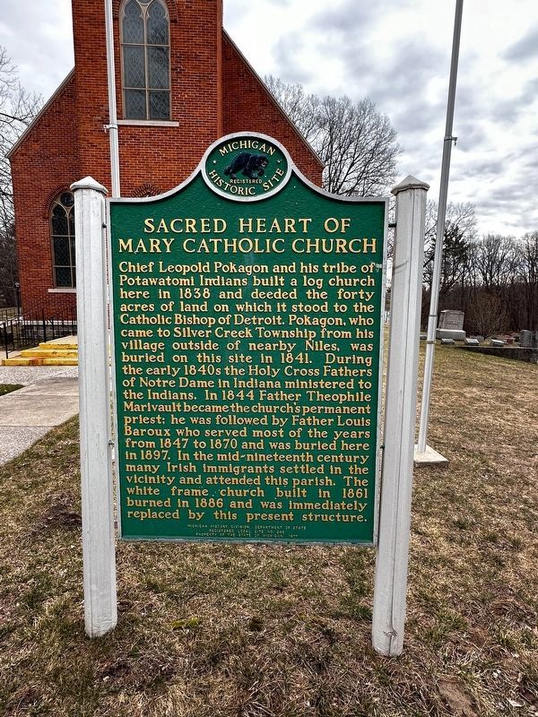Sacred Heart of Mary Catholic Church Marker image. Click for full size.