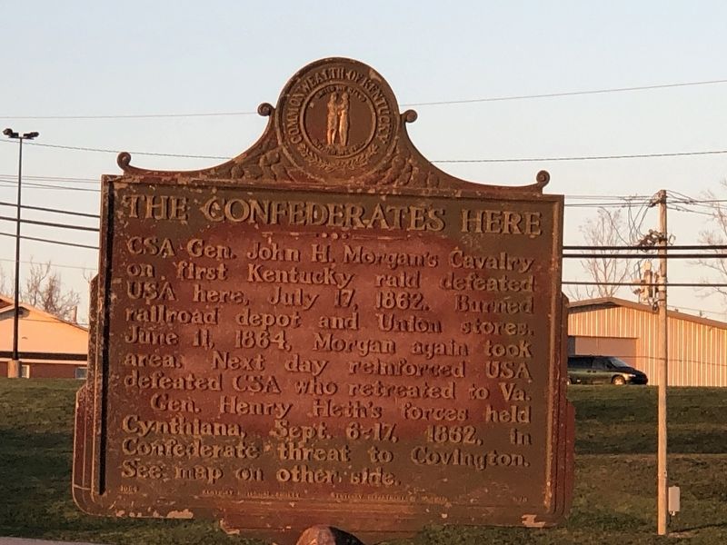 The Confederates Here Marker, Side One image. Click for full size.