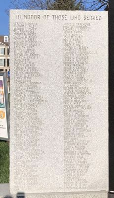 Bourbon County Vietnam Veterans Memorial (left wing) image. Click for full size.