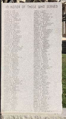 Bourbon County Vietnam Veterans Memorial (right wing) image. Click for full size.