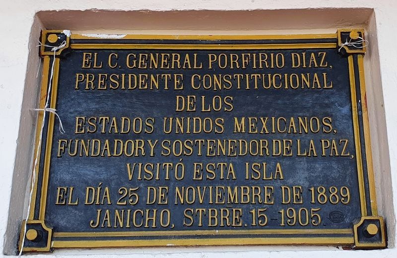 Presidential Visits to Janitzio Marker - Diaz, 1905. Click for full size. Presidential Visits to Janitzio Marker - Diaz, 1905 image. Click for full size.