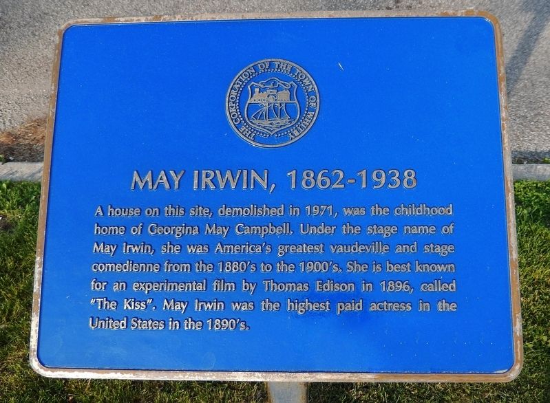 May Irwin, 1862-1938 Marker image. Click for full size.