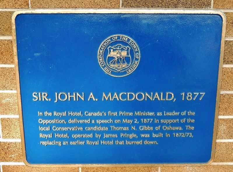 Sir John A. Macdonald, 1877 Marker. Click for full size. Sir John A. Macdonald, 1877 Marker image. Click for full size.