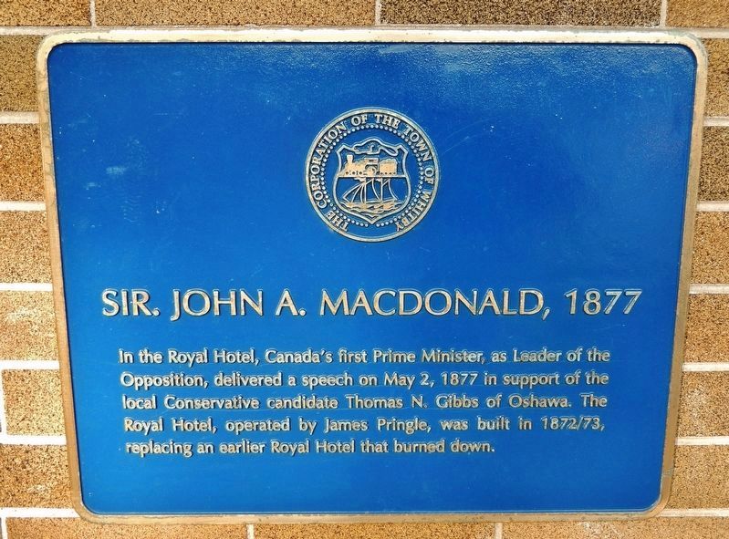 Sir John A. Macdonald, 1877 Marker image. Click for full size.
