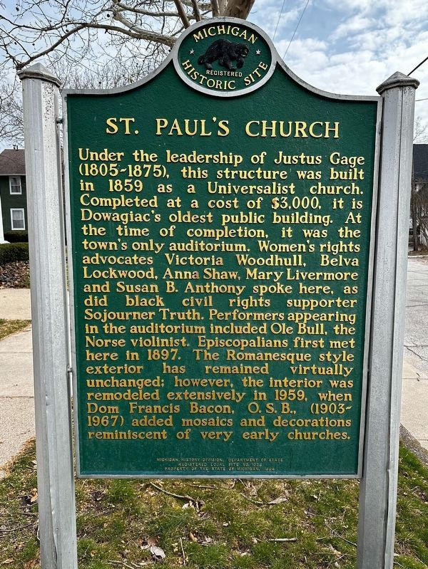 St. Paul's Church / Episcopal Church Marker image. Click for full size.