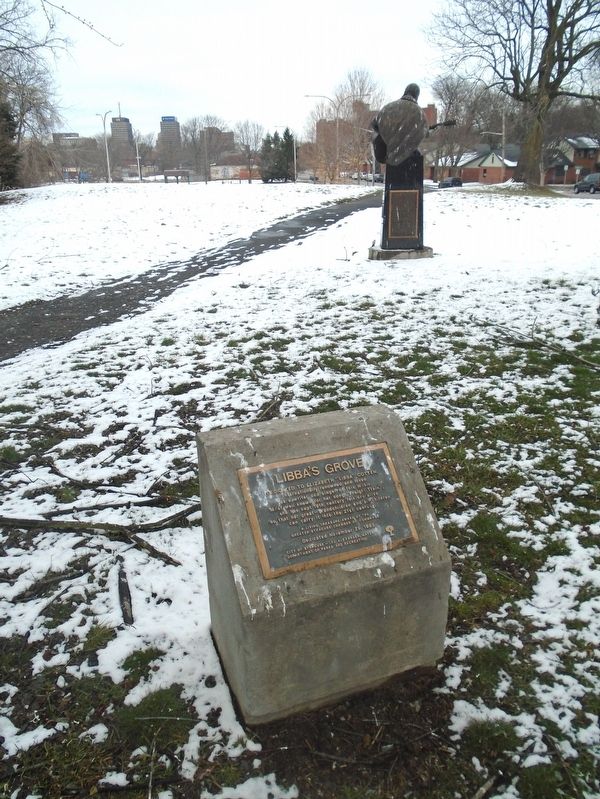 Libba's Grove and Marker. Click for full size. Libba's Grove and Marker image. Click for full size.