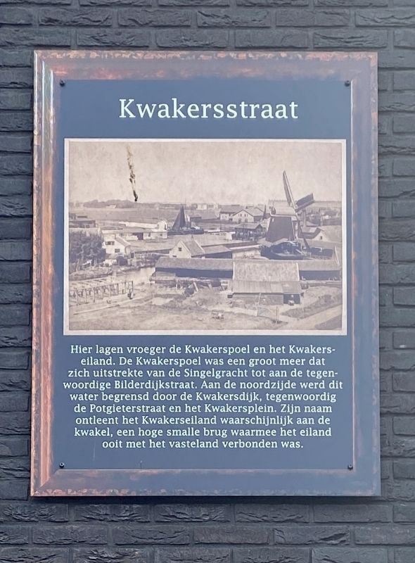 Kwakersstraat Marker image. Click for full size.