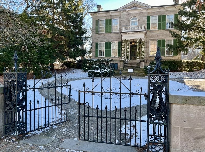 Whitehern gate and house. Click for full size. Whitehern gate and house image. Click for full size.