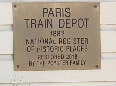 Paris Train Depot Marker. Click for full size. Paris Train Depot Marker image. Click for full size.