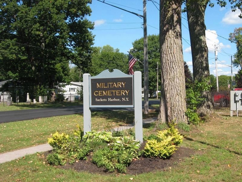 Entrance to the Sackets Harbor Military Cemetery image. Click for full size.