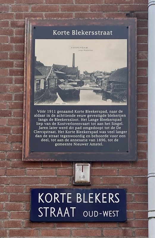 Korte Blekersstraat Marker. Click for full size. Korte Blekersstraat Marker image. Click for full size.