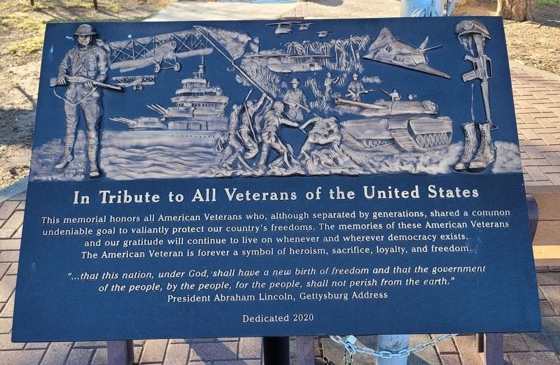 In Tribute to All Veterans of the United States Marker image. Click for full size.