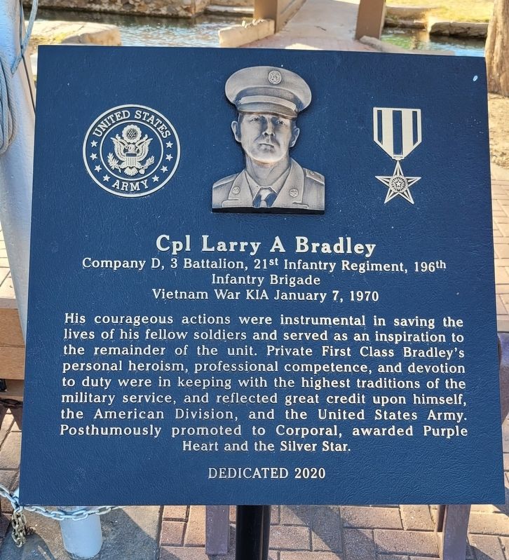 Cpl Larry A Bradley Marker image. Click for full size.