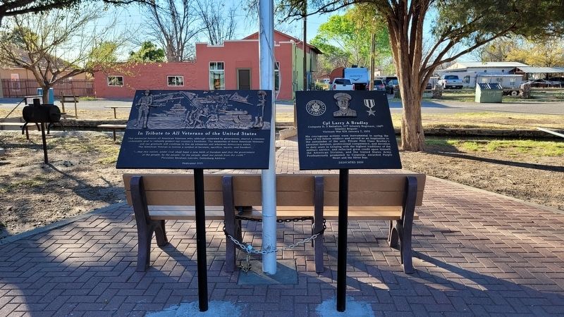 The Cpl Larry A Bradley Marker is the marker on right side of the two markers. Click for full size. The Cpl Larry A Bradley Marker is the marker on right side of the two markers image. Click for full size.