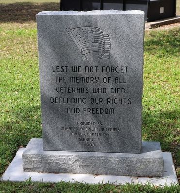 Lest we not forget Marker. Click for full size. Lest we not forget Marker image. Click for full size.