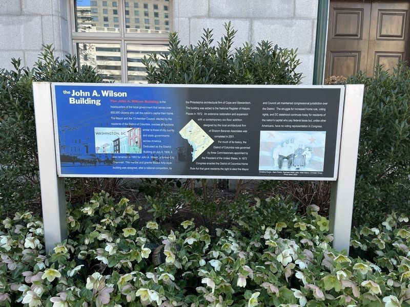 The John A. Wilson Building Marker image. Click for full size.