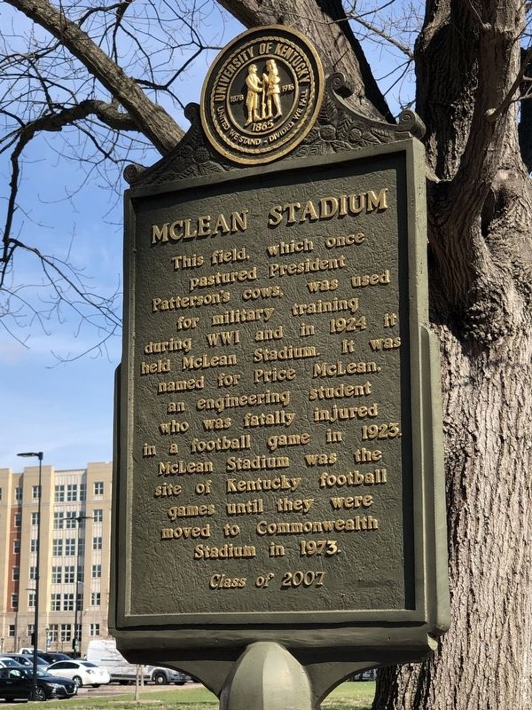 McLean Stadium side of marker image. Click for full size.