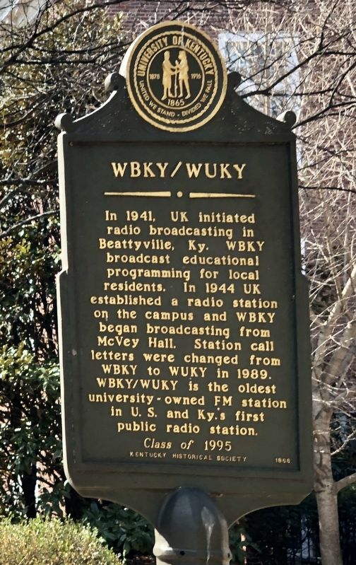 WBKY/WUKY Marker. Click for full size. WBKY/WUKY Marker image. Click for full size.