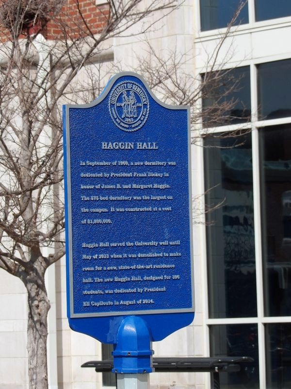 Haggin Hall Marker (side B) image. Click for full size.
