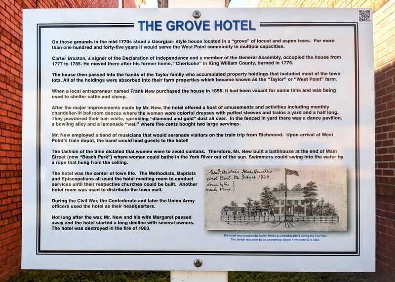 The Grove Hotel Marker. Click for full size. The Grove Hotel Marker image. Click for full size.