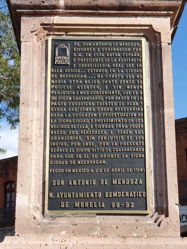 Foundation of Morelia Marker image. Click for full size.
