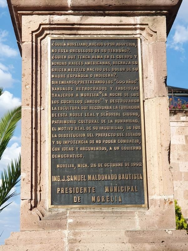 Foundation of Morelia Marker image. Click for full size.