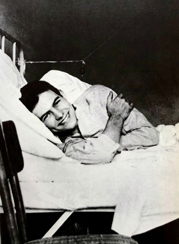 Ernest Hemingway, July 1918, American Red Cross Hospital, Milan, Italy. Click for full size. Ernest Hemingway, July 1918, American Red Cross Hospital, Milan, Italy image. Click for full size.